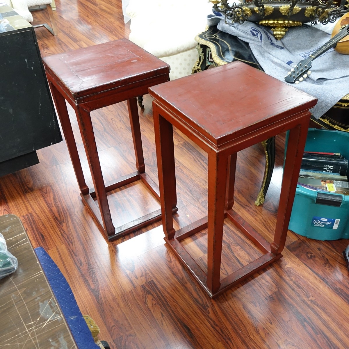 Two (2) Chinese Style Pedestals