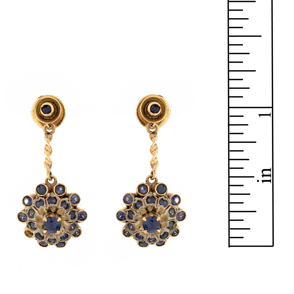 Sapphire and 14K Earrings