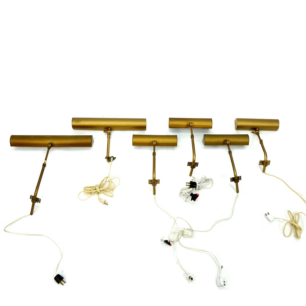 Six Gold Tone Picture Lights