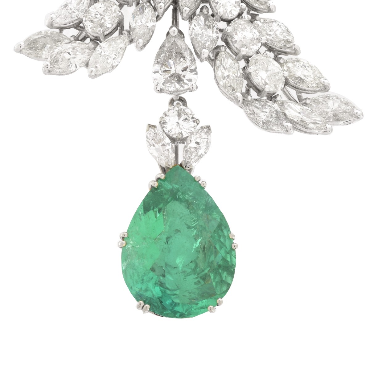 Emerald, Diamond and 14K Necklace