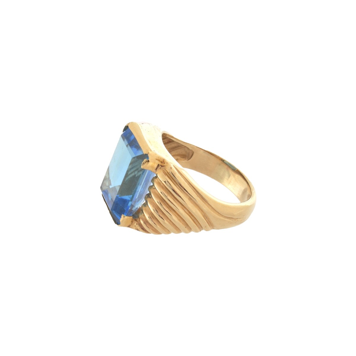 London Blue Topaz and 14K Ring