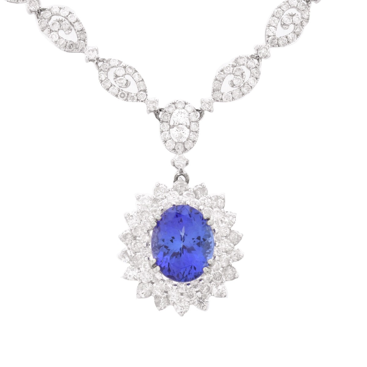 Tanzanite, Diamond and 18K Necklace