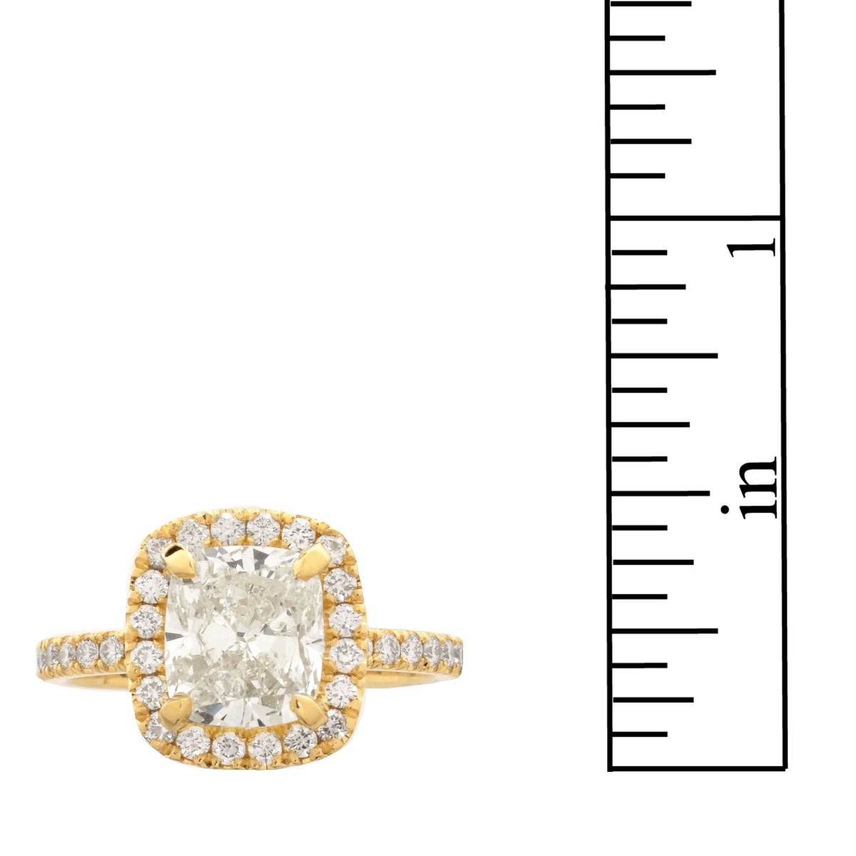 IGL Diamond and 18K Engagement Ring