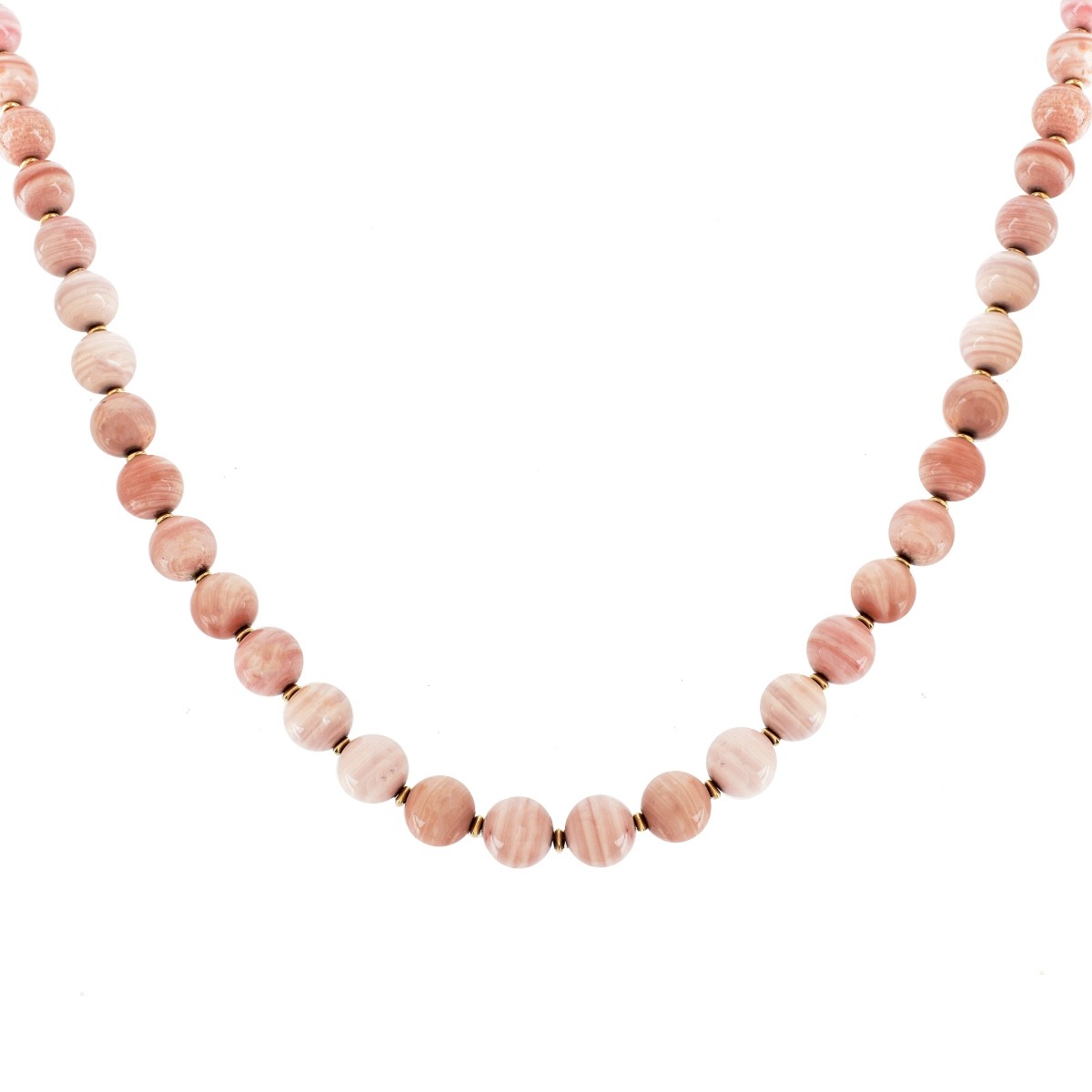 Rhodocrosite and 18K Necklace