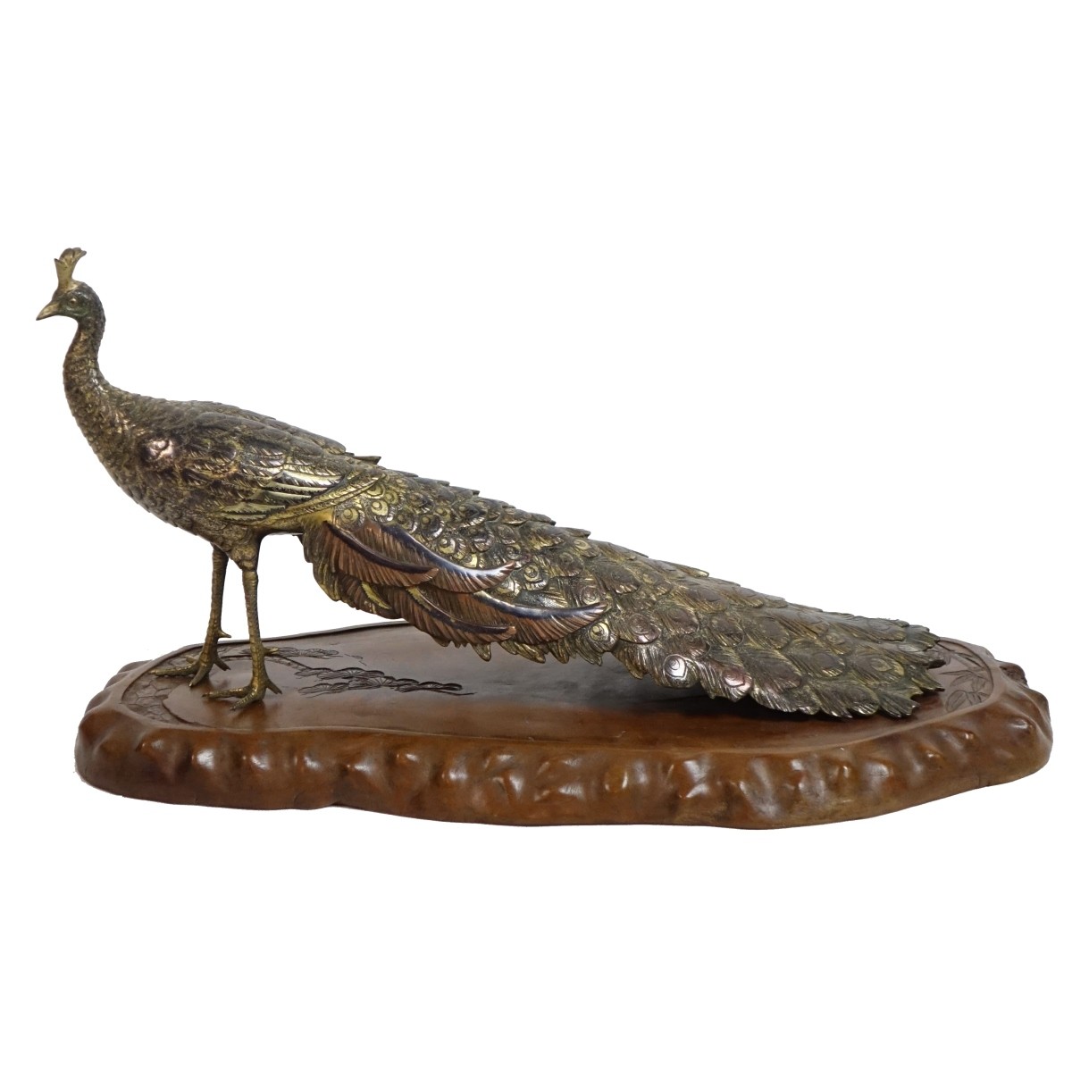 19th C. Japanese Bronze Peacock