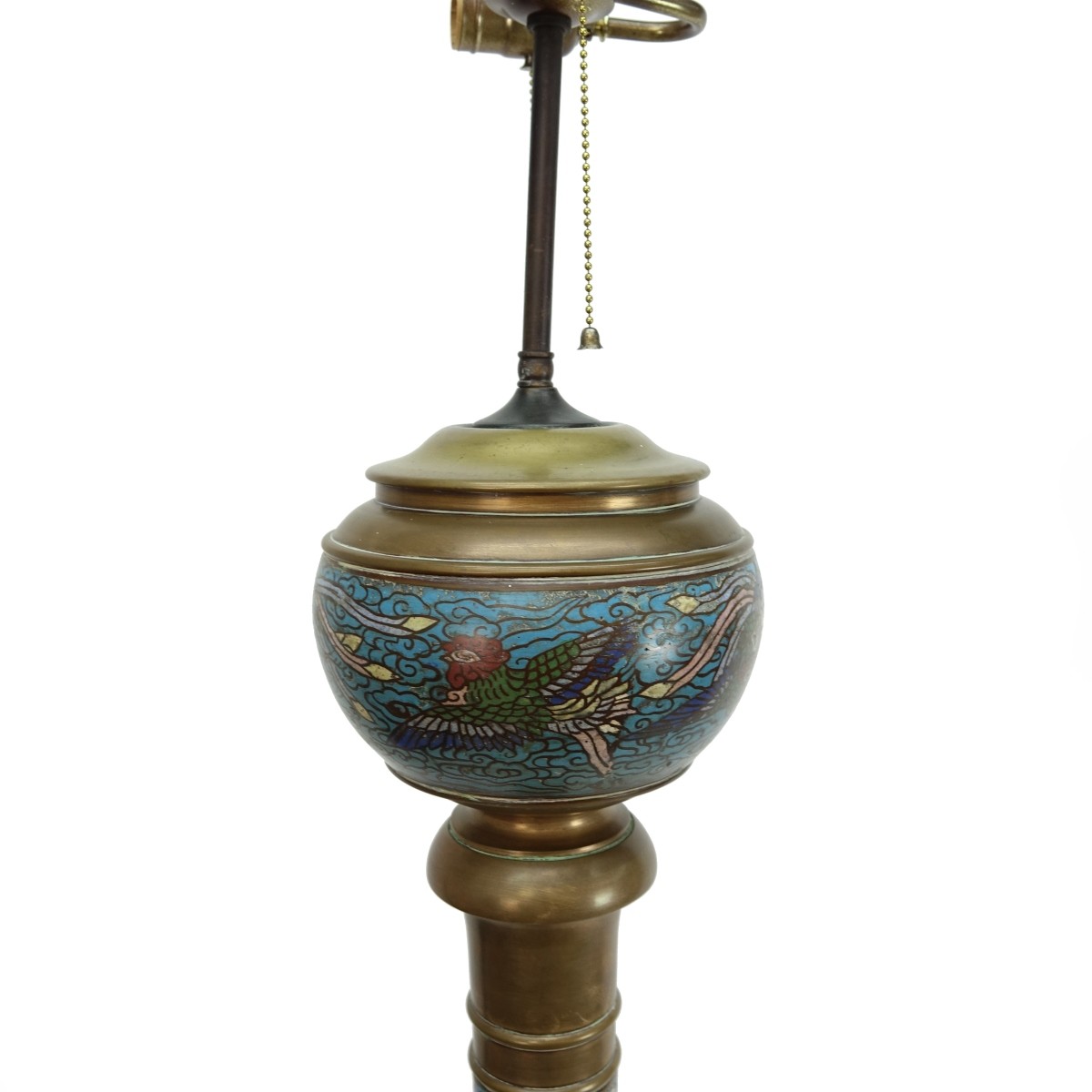 Antique Japanese Cloisonne Floor Lamp