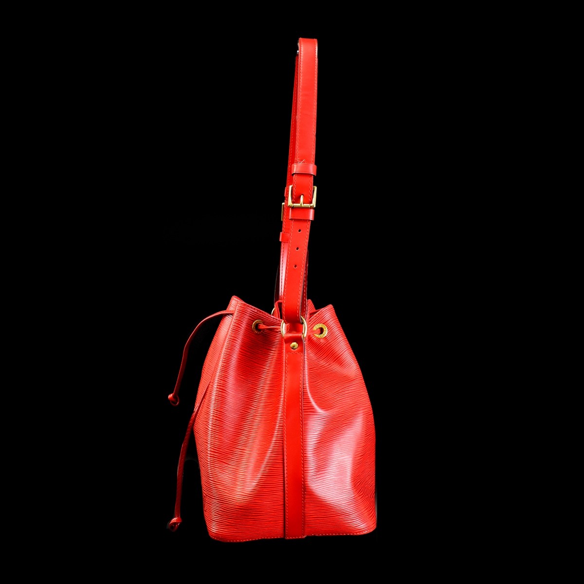 Louis Vuitton Red Leather Epi Noe Shoulder Bag