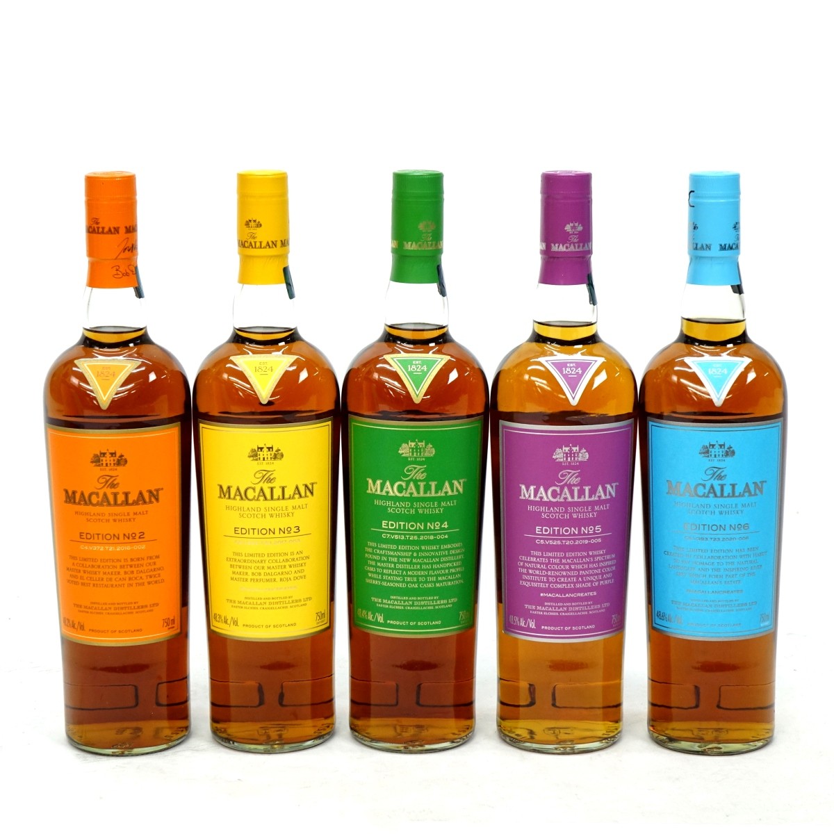 Five (5) Bottles of The Macallan Edition Series