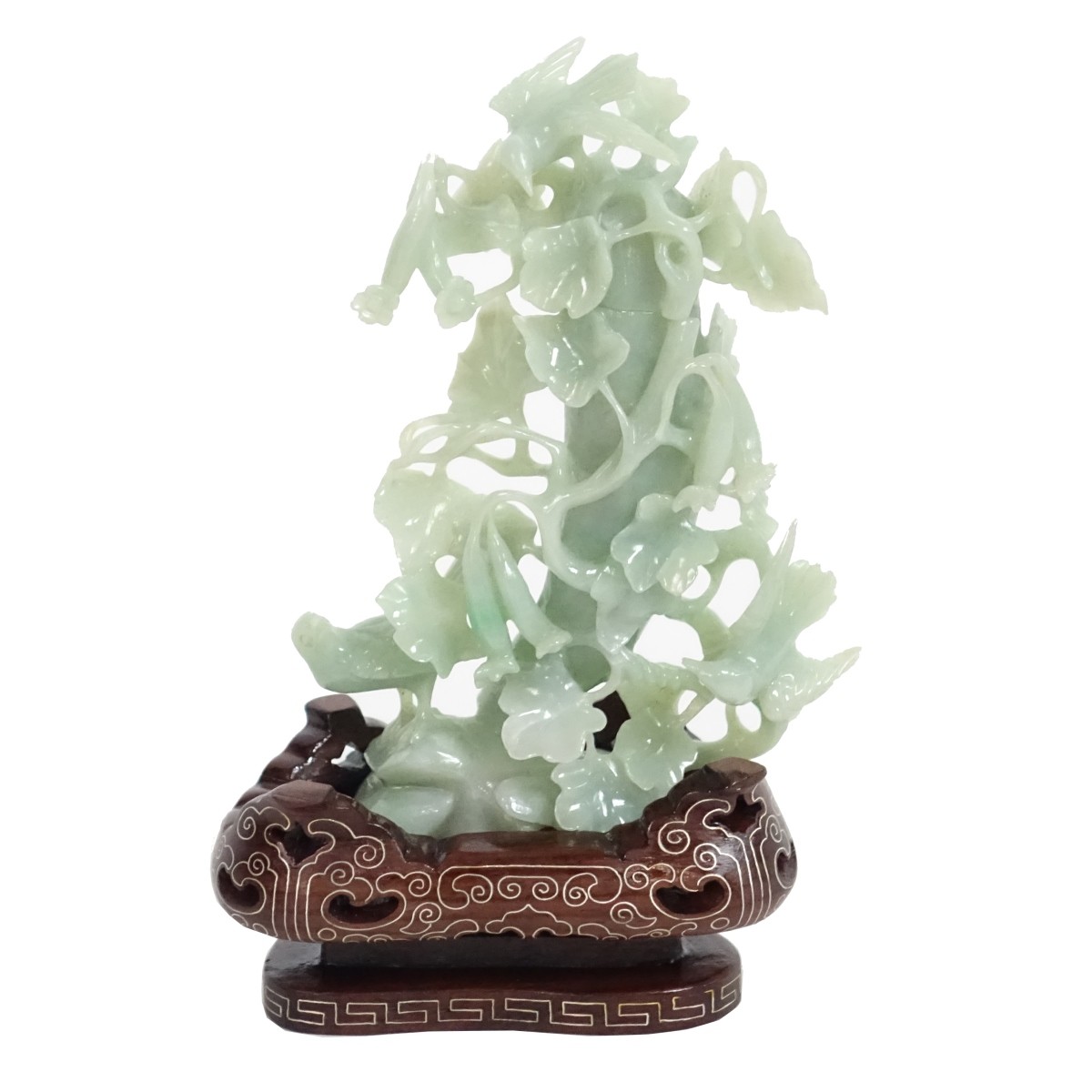 Chinese Carved Jade Covered Censor