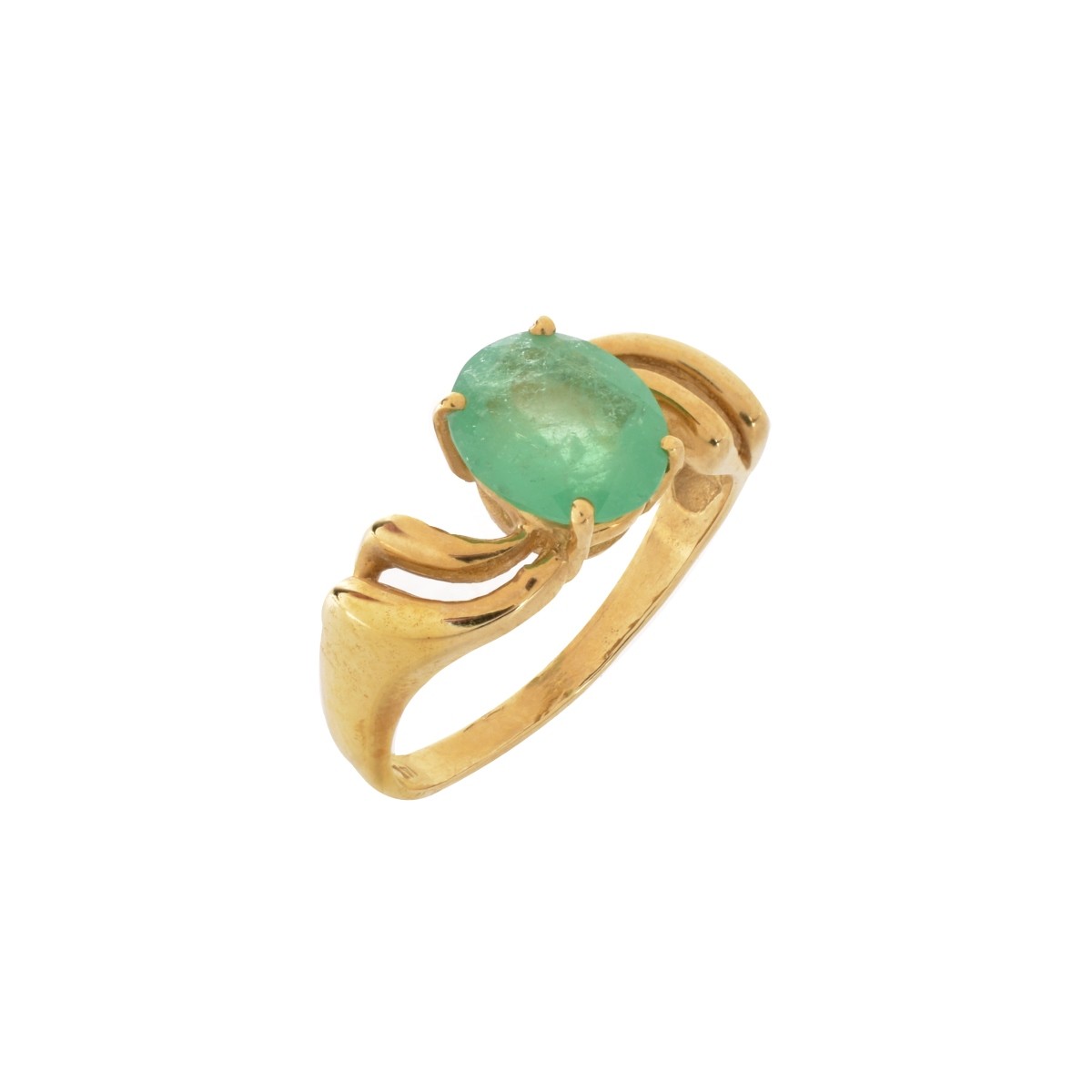 Emerald and 14K Ring