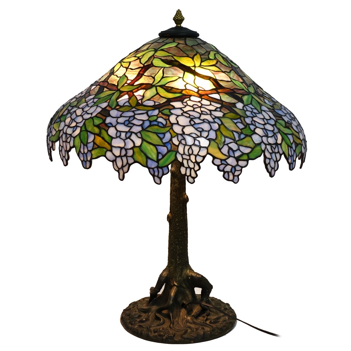 Handel Lamp with Stained Glass Shade