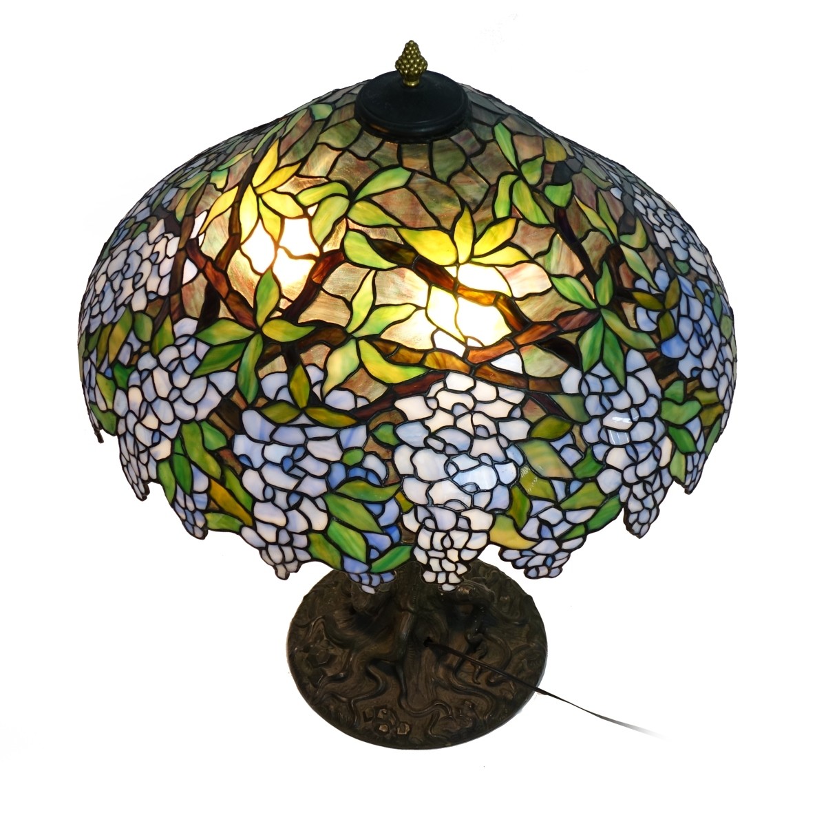 Handel Lamp with Stained Glass Shade