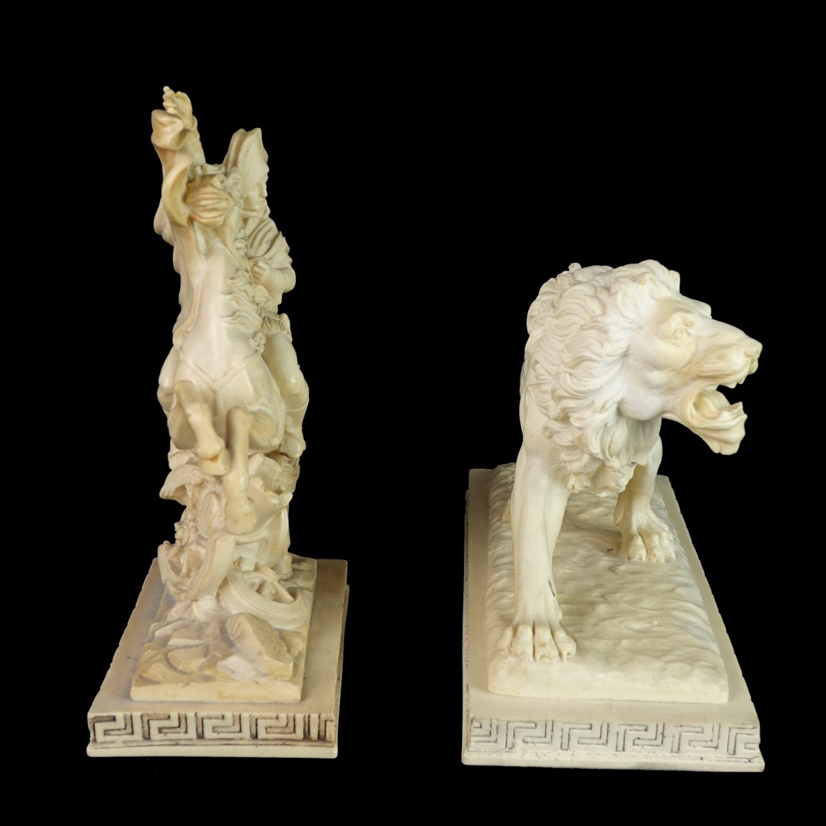 A. Santini Lion and Napoleon Composition Figures