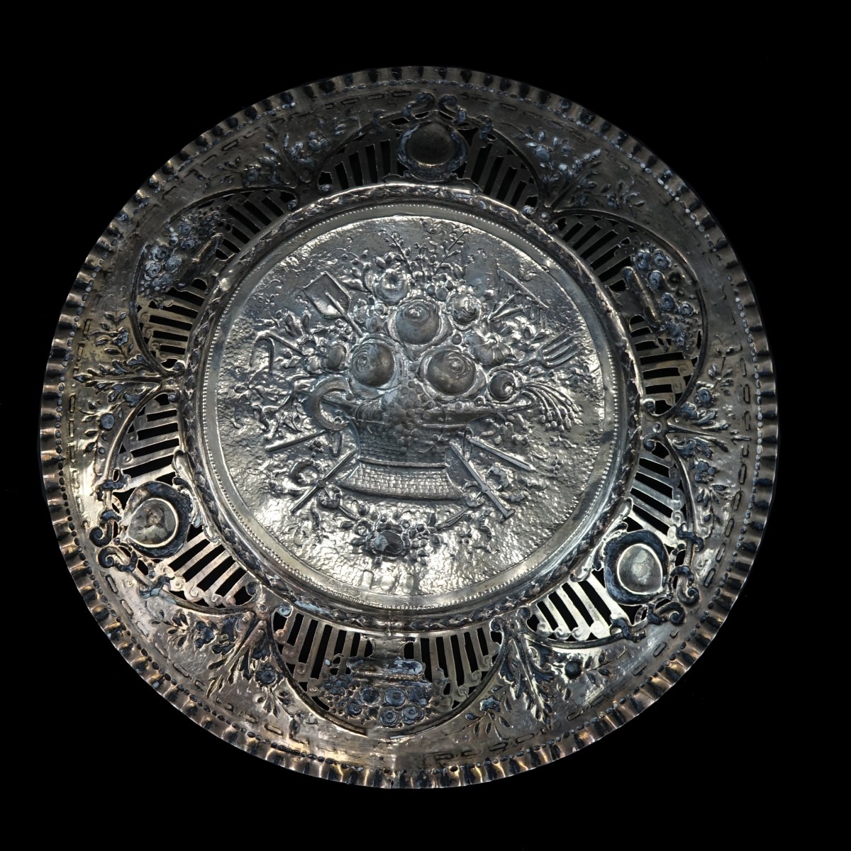 Antique German Silver Charger
