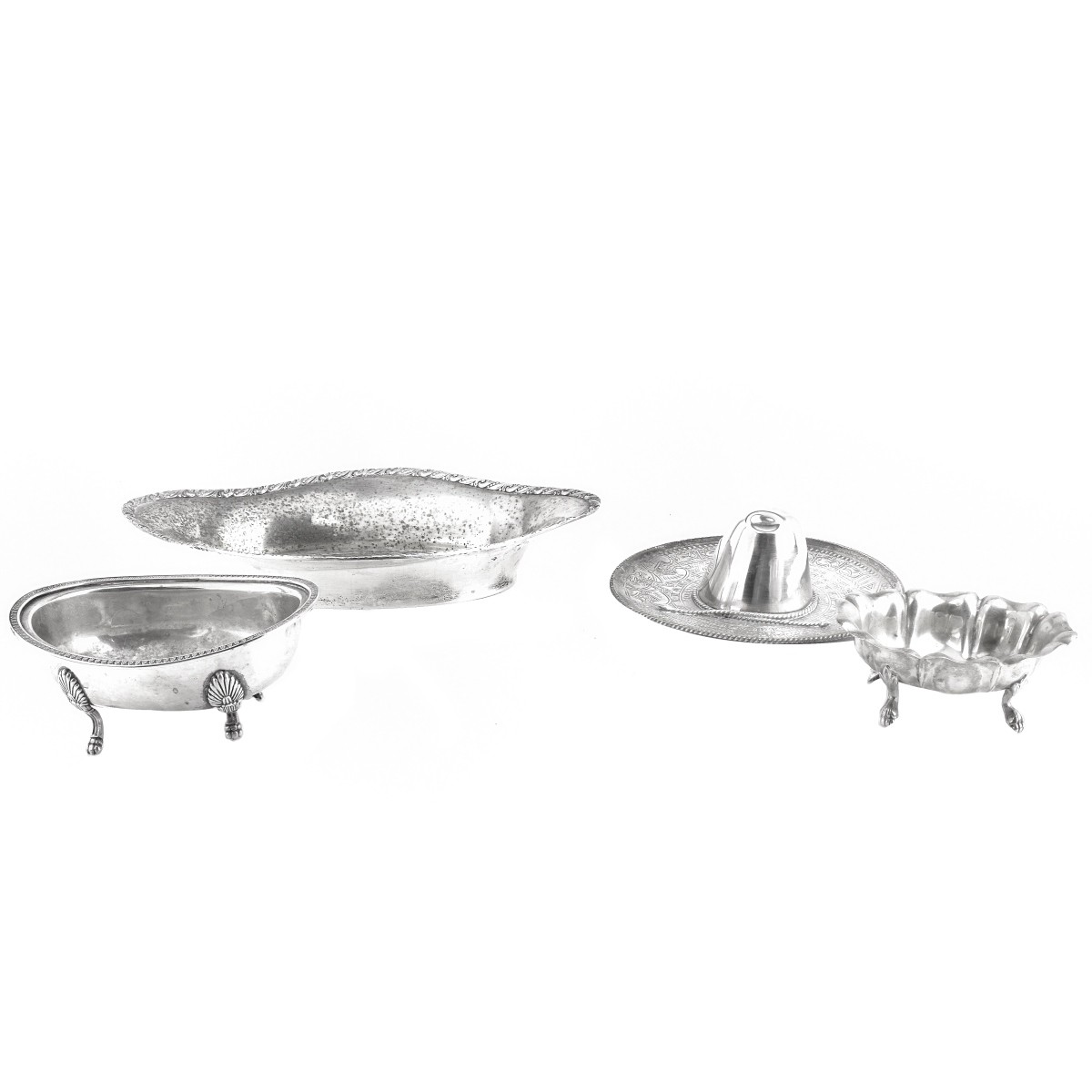 (4) Vintage 800 and 925 Silver Tableware