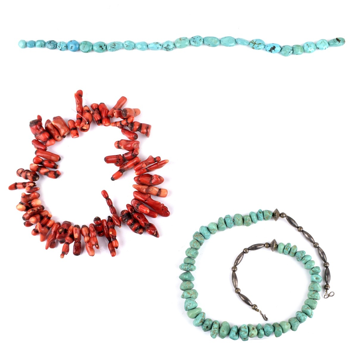 Turquoise and Coral Jewelry