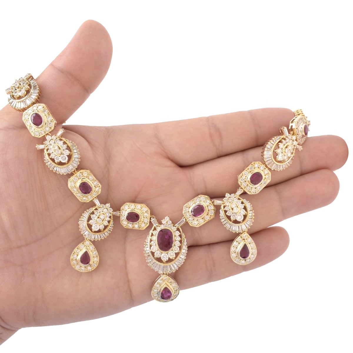 GAL Ruby, Diamond and 14K Necklace