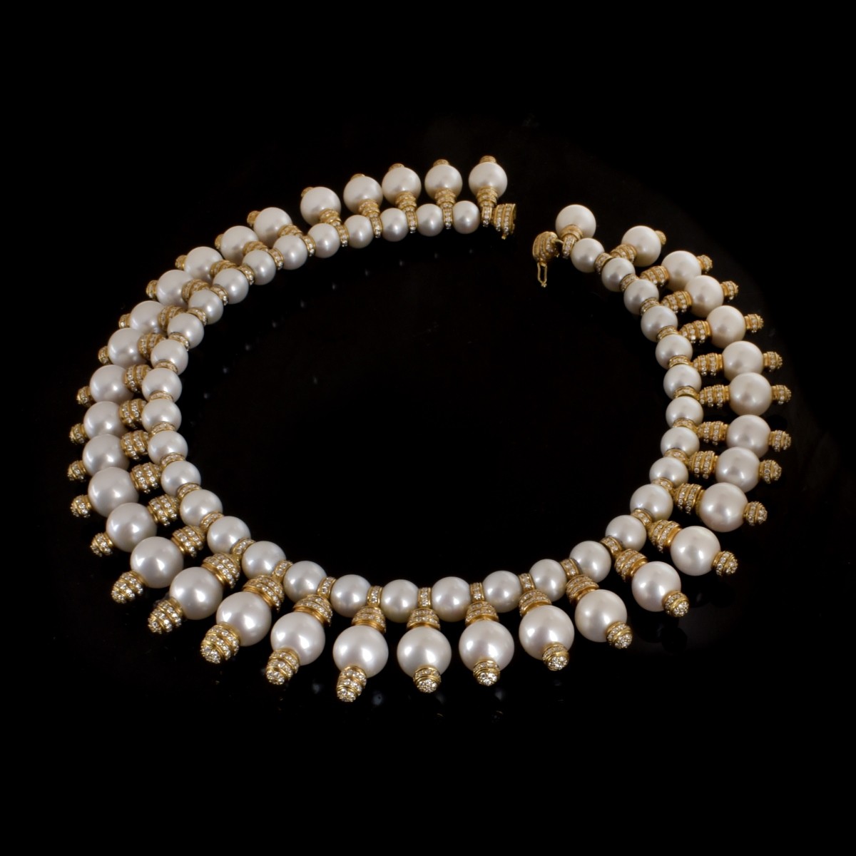 Pearl Diamond and 18K Necklace