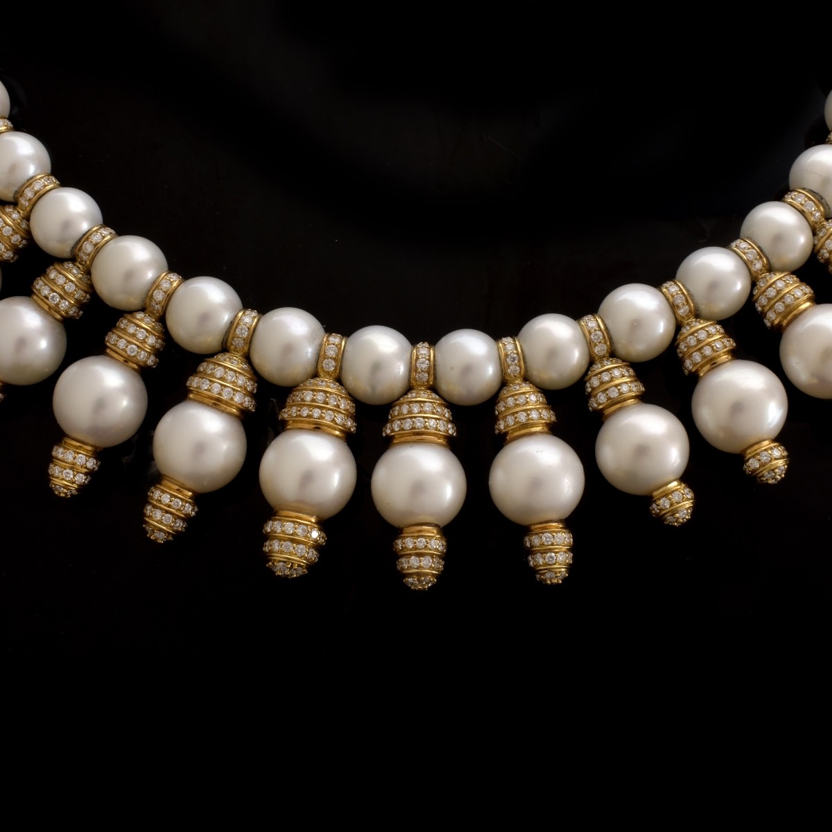 Pearl Diamond and 18K Necklace