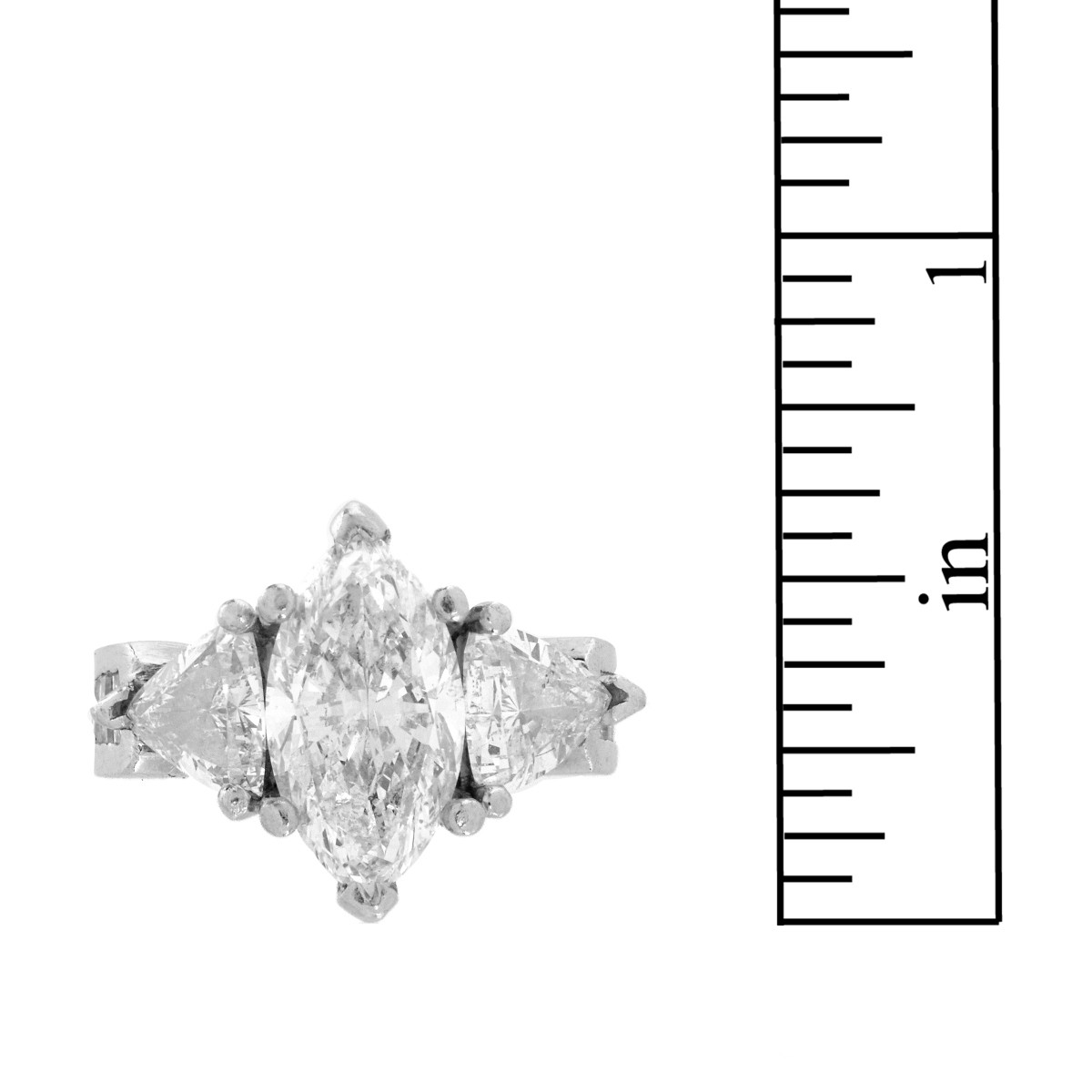3.90ct Diamond and Platinum Ring
