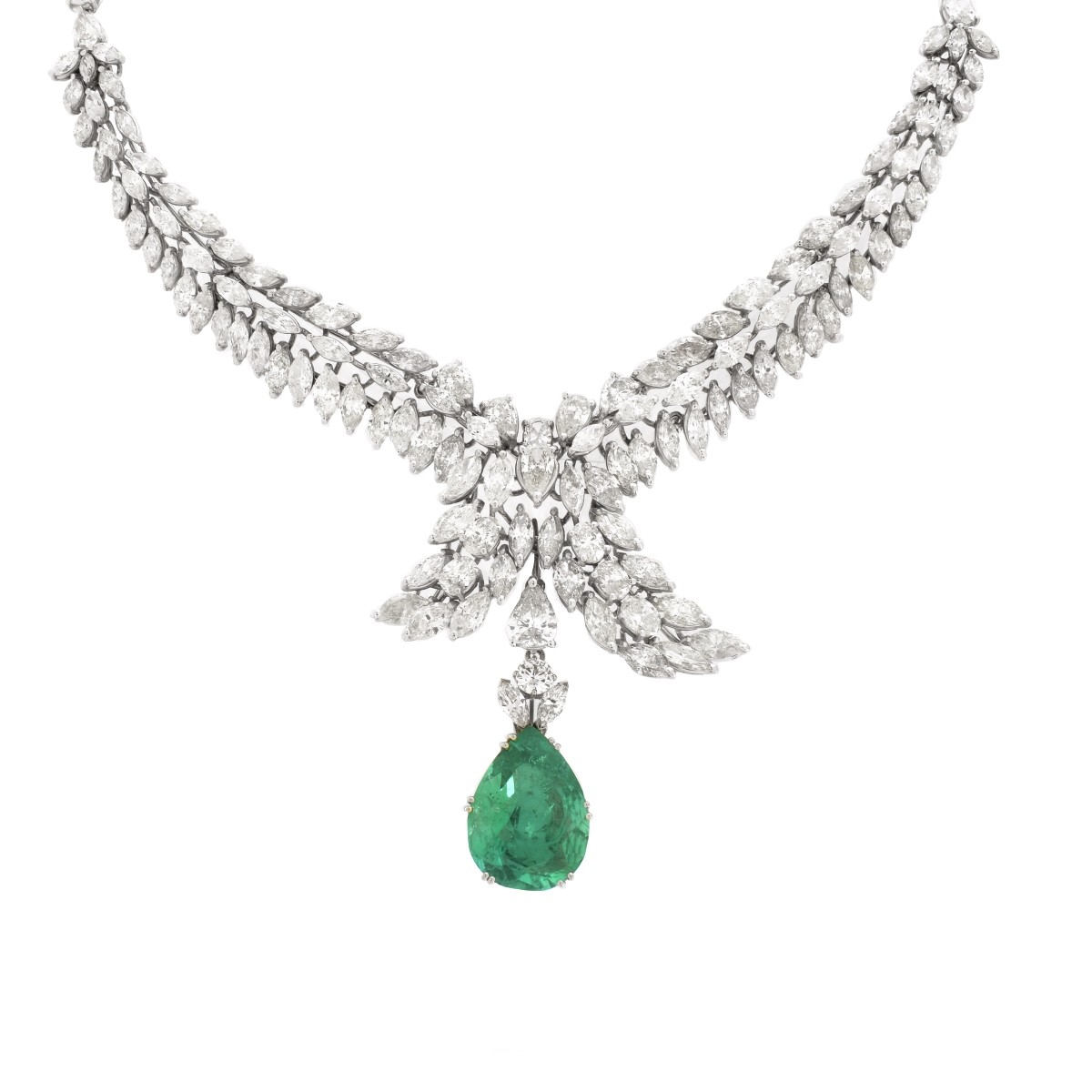 Emerald, Diamond and 14K Necklace | Kodner Auctions