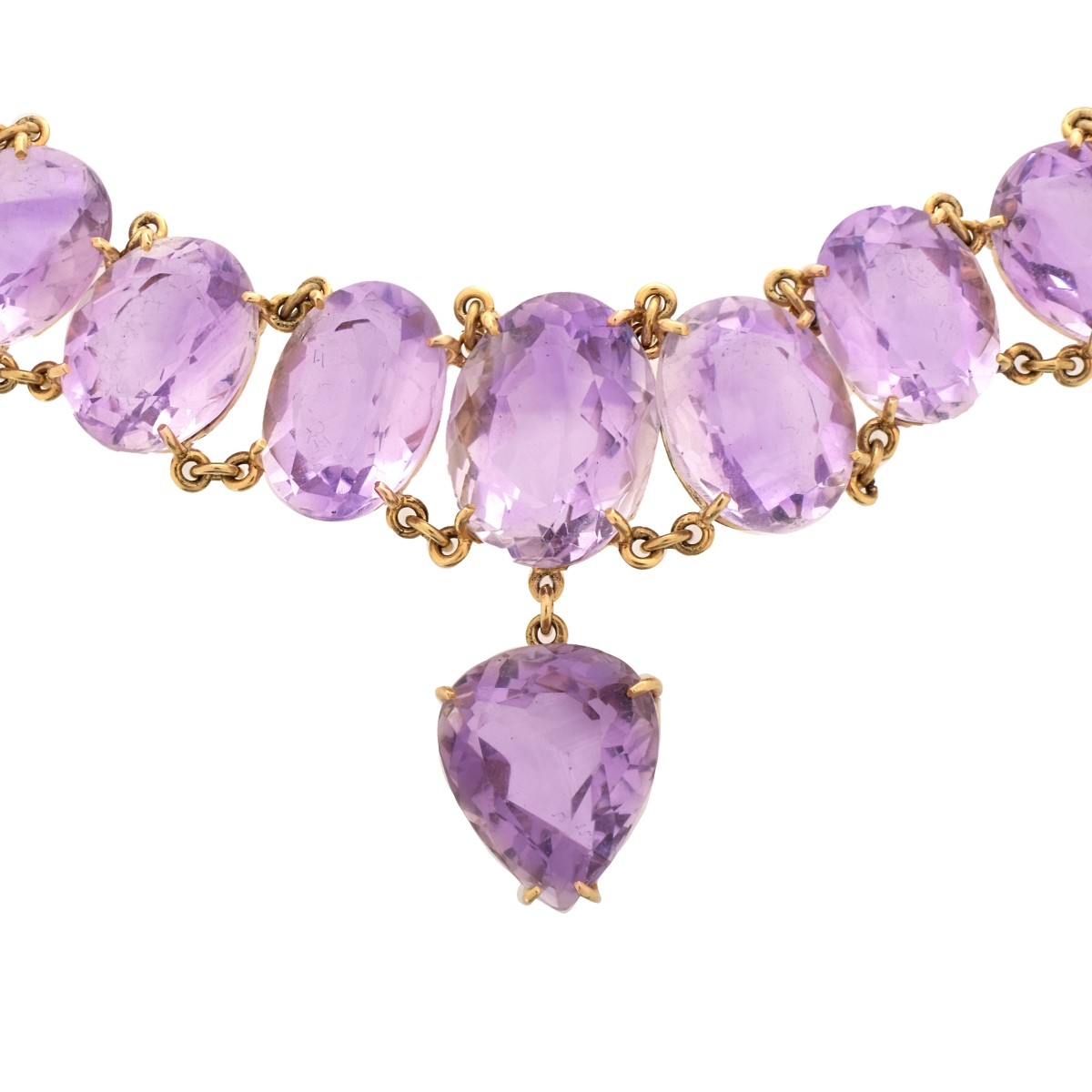 Amethyst and 14K Necklace