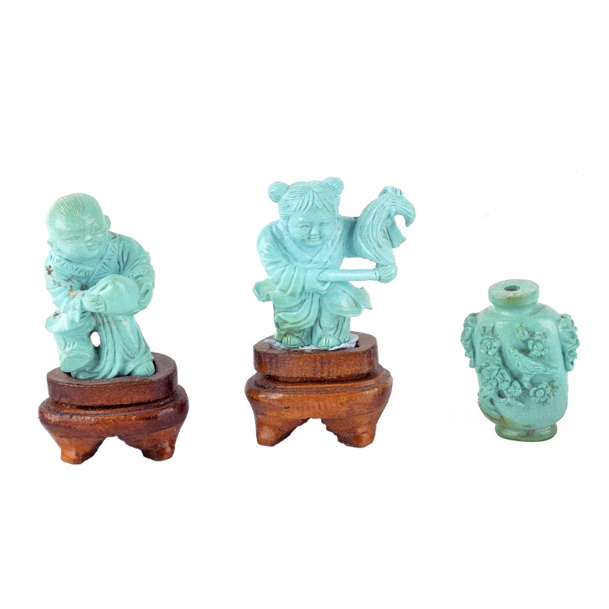 (3) Antique Chinese Turquoise Items