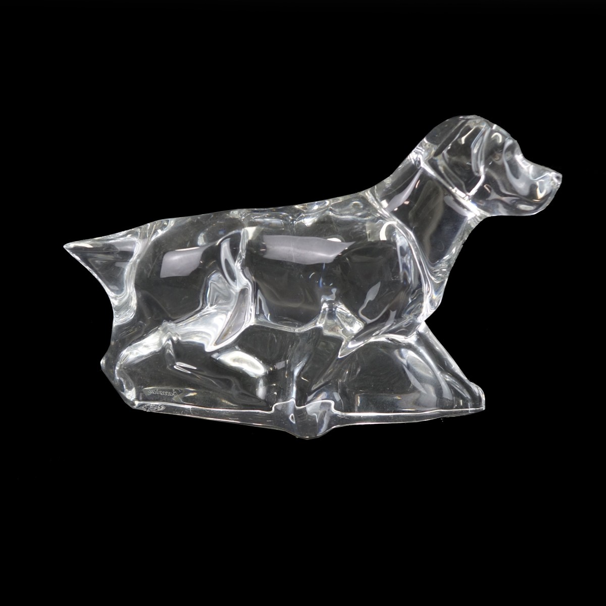 Baccarat Crystal Labrador Figurine
