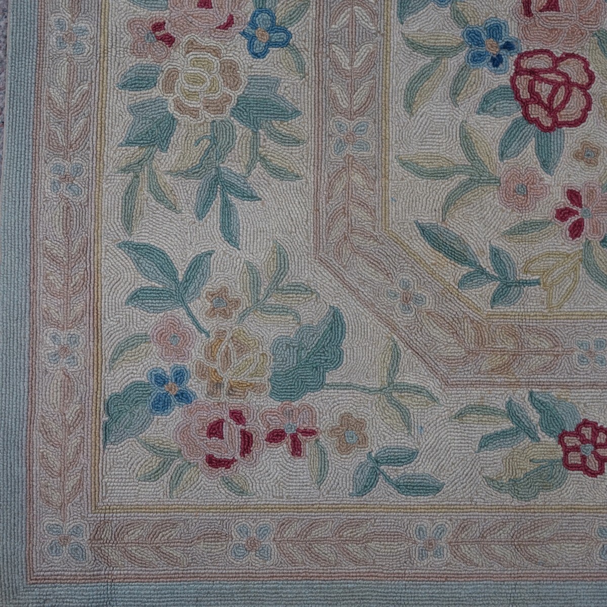 Early 20th C. French Style Hooked Rug