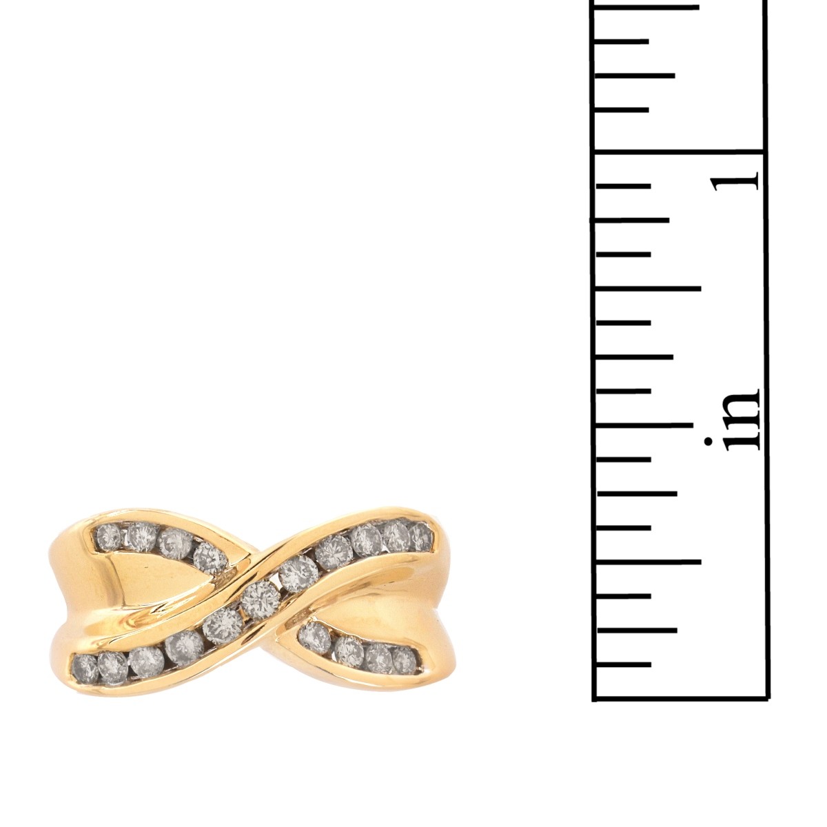 Diamond and 10K Ring
