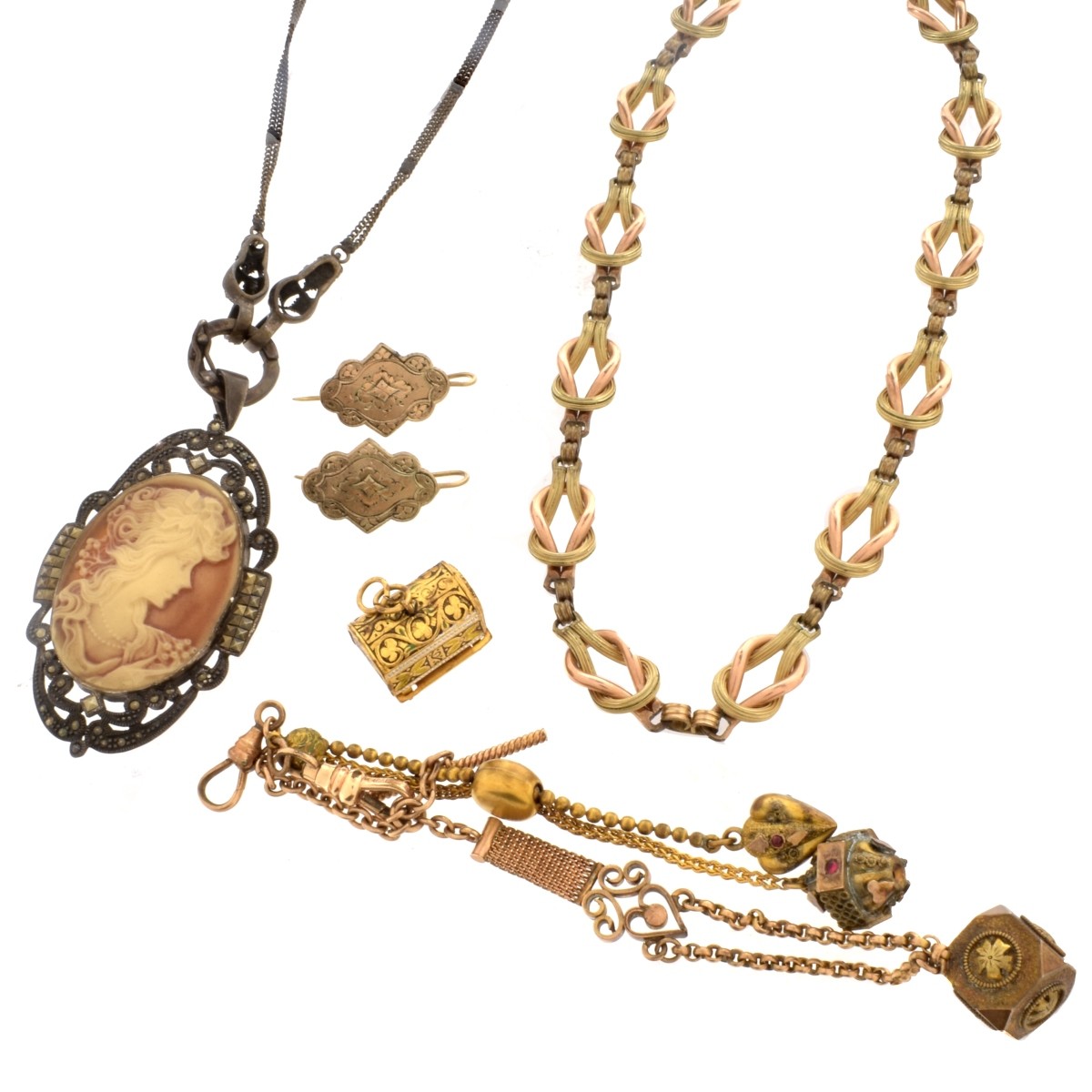 Six Piece Antique Jewelry Lot