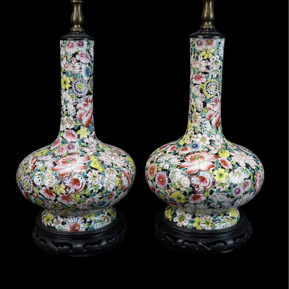 Pair of 20th C. Chinese Porcelain Lamps