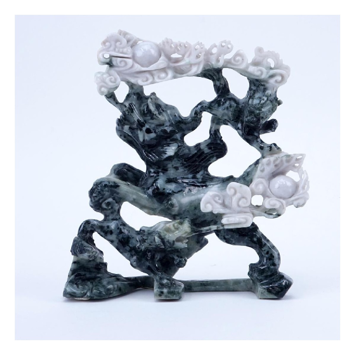 Antique Chinese Jadeite Foo Dog Figurine