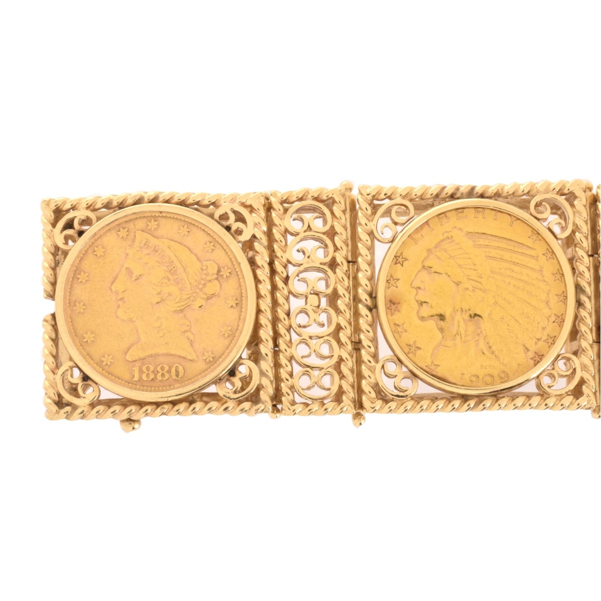 US Gold Coin and 14K Bracelet