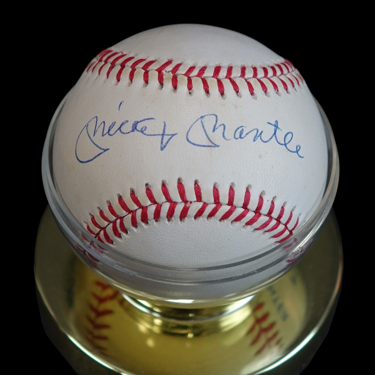 Mickey Mantle Hand Signed Baseball