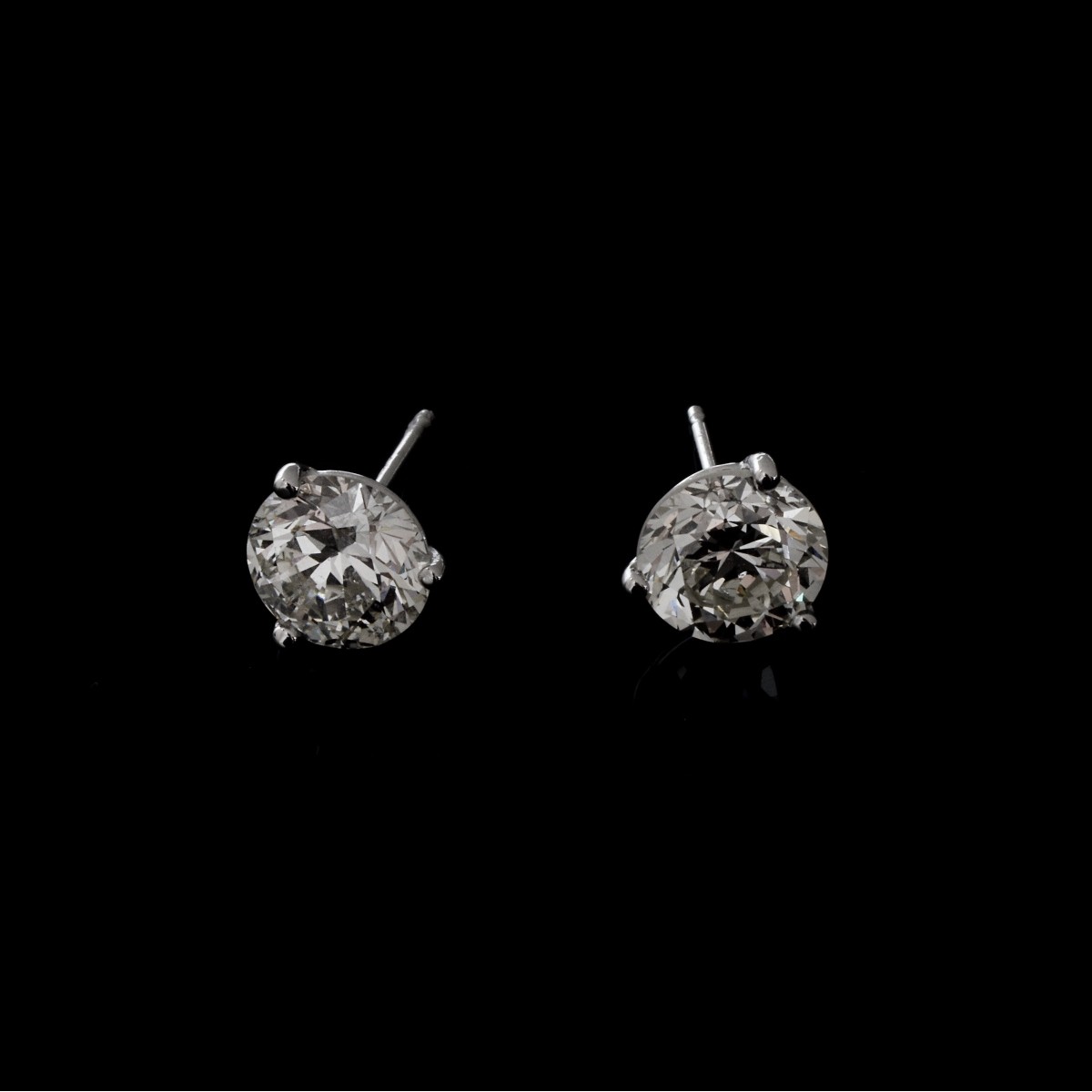 GIA 3.38ct TW Diamond Ear Studs