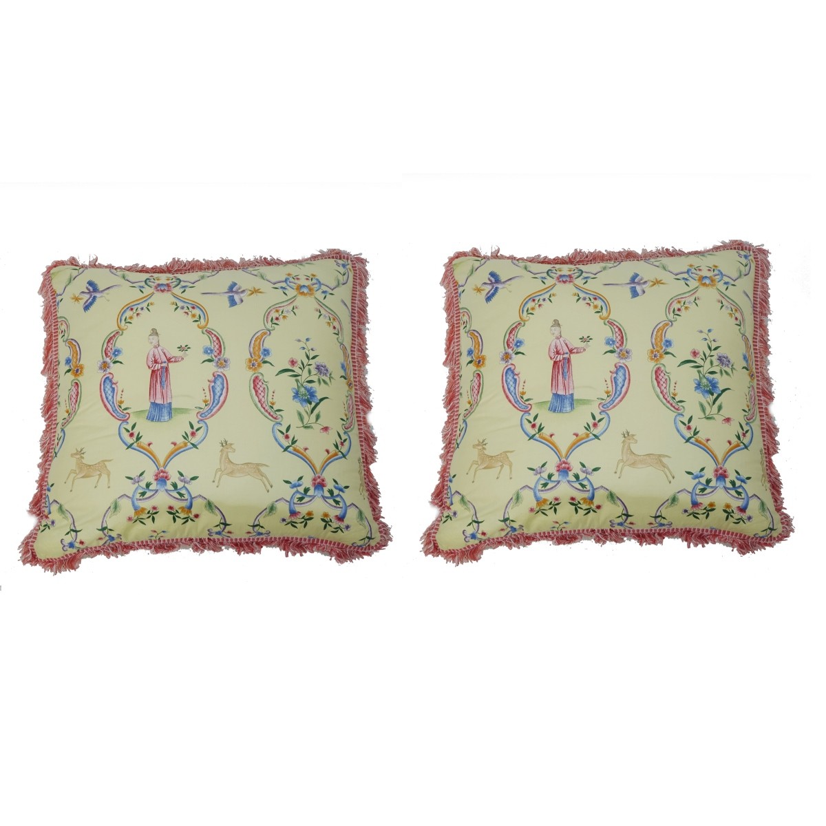 Chinoiserie Silk Decorative Pillows