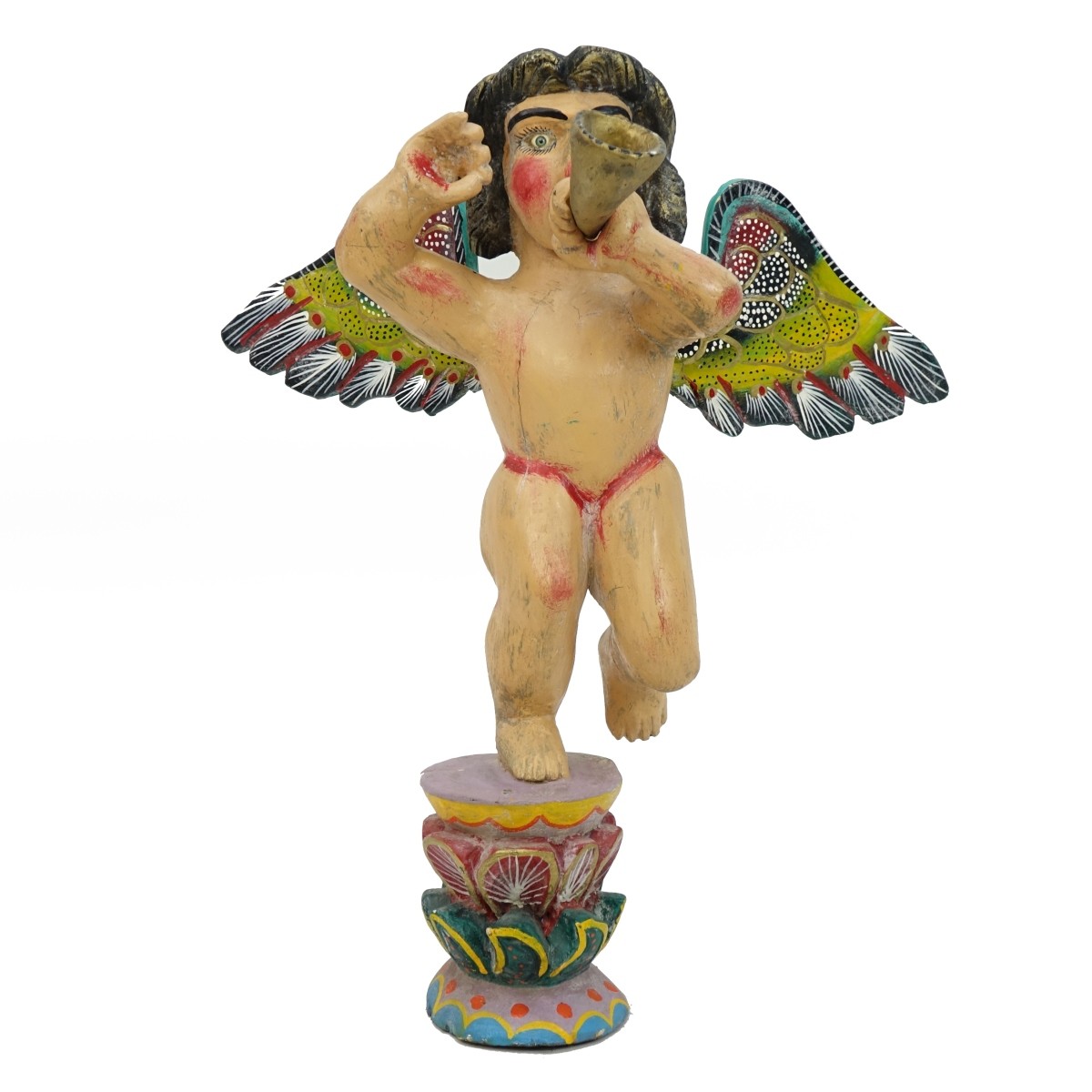 Vintage Mexican Folk Art Winged Angel