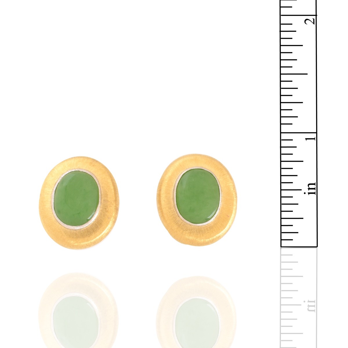 Buccellati Jade and 18K Earrings