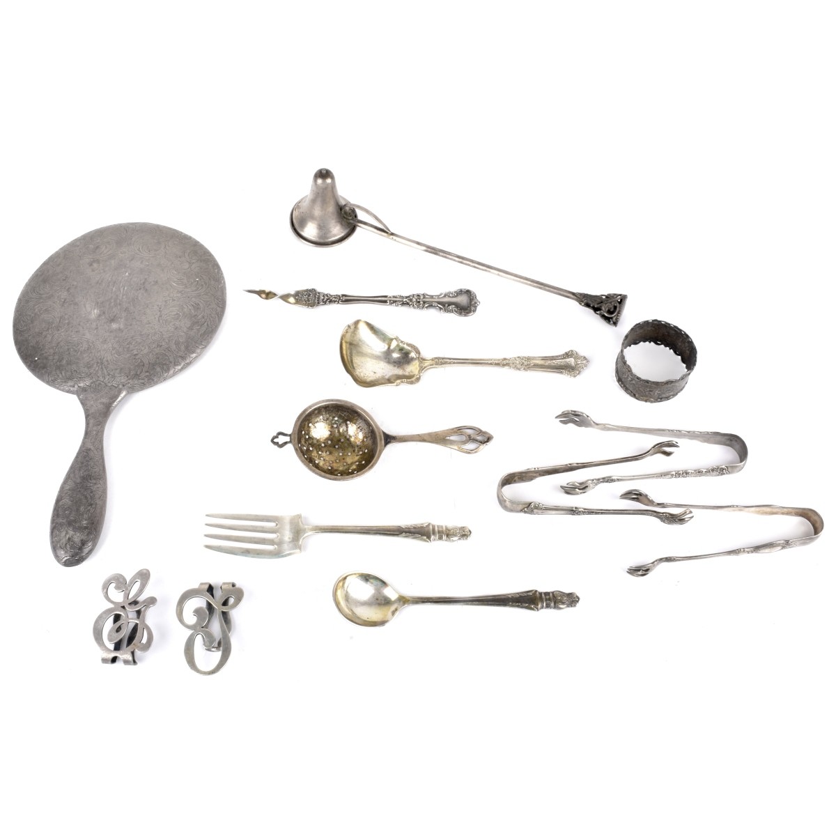 Assorted Sterling & 900 Silver Tableware