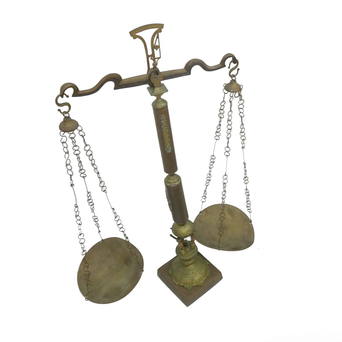 Vintage Brass Standing Scale