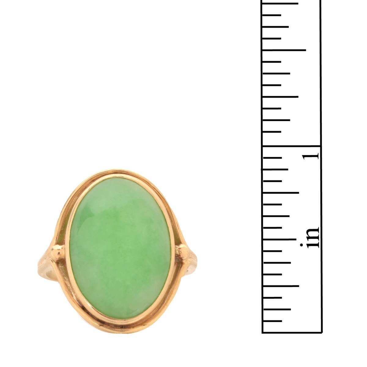 Jade and 14K Ring