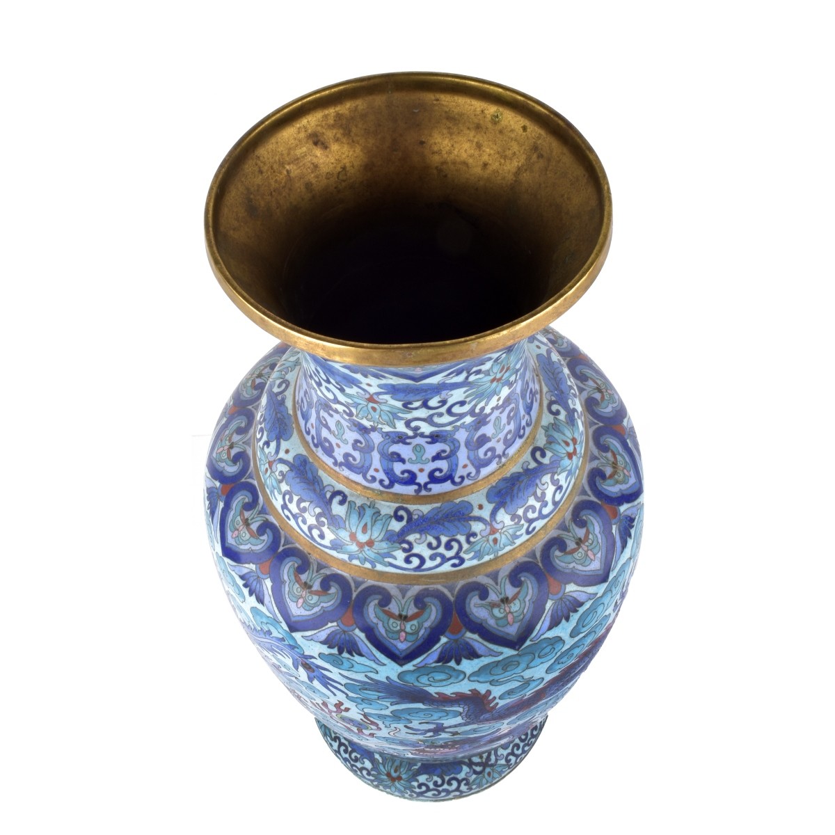 Chinese Cloissone Enamel Vase