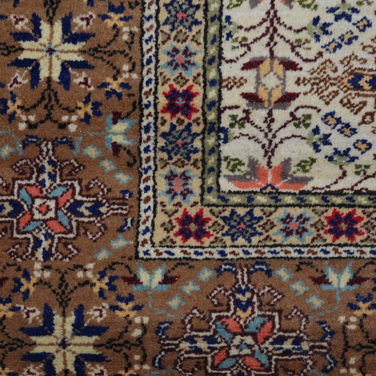 Vintage Persian Kashan Style Rug