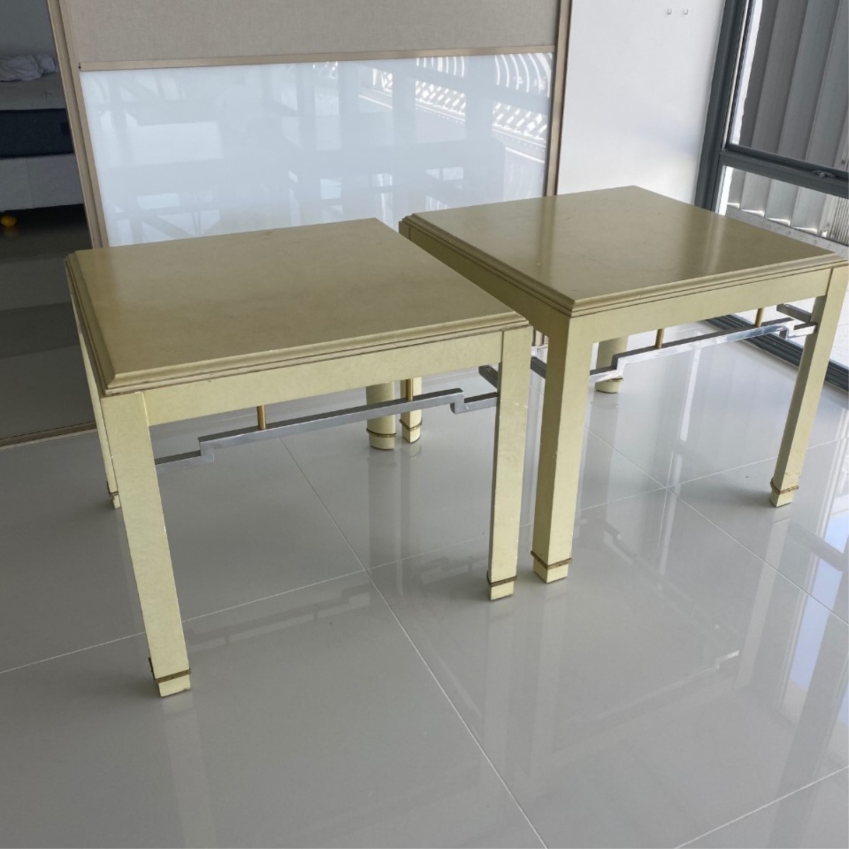 Pair of Modern Lacquered Side Tables
