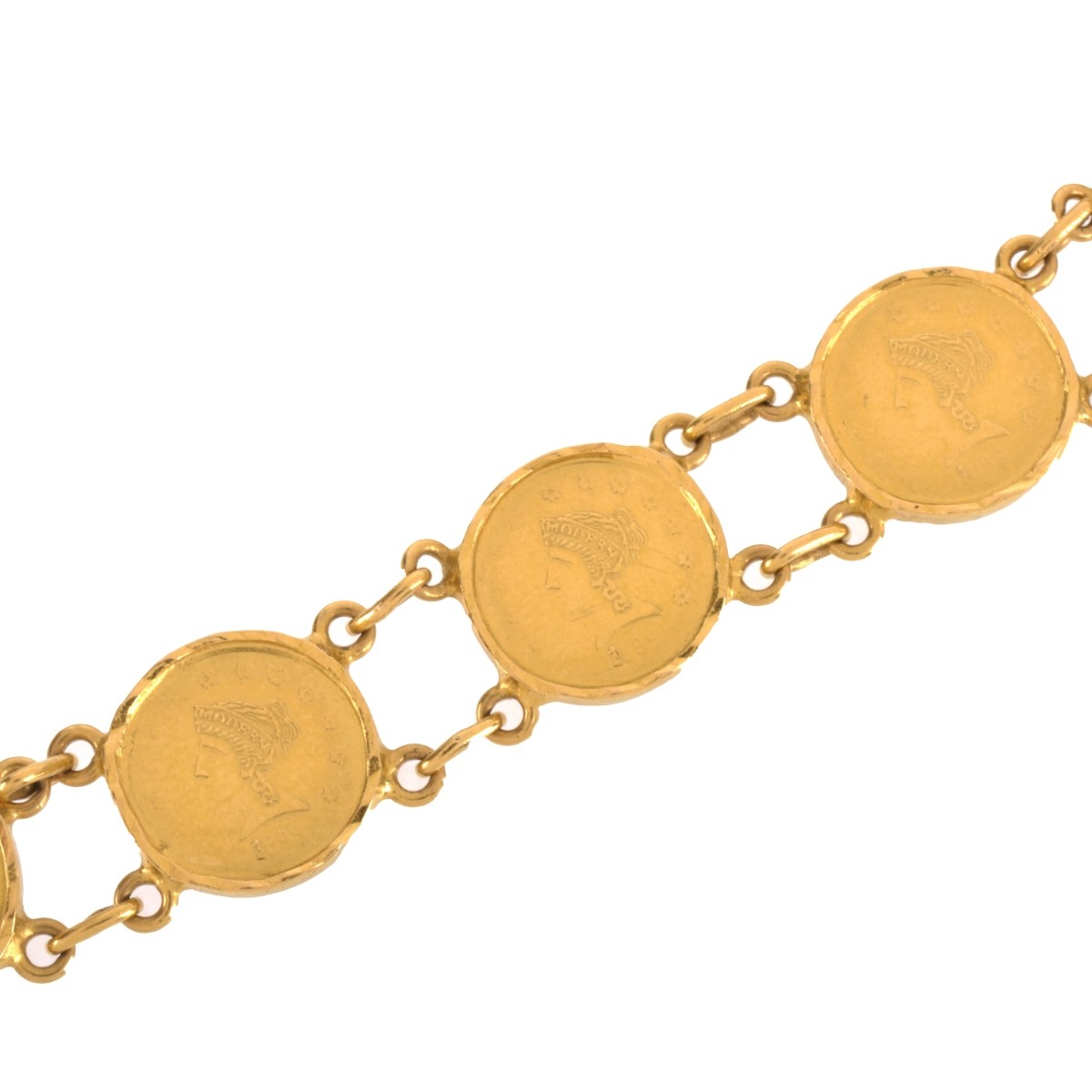 22K Gold Token Bracelet