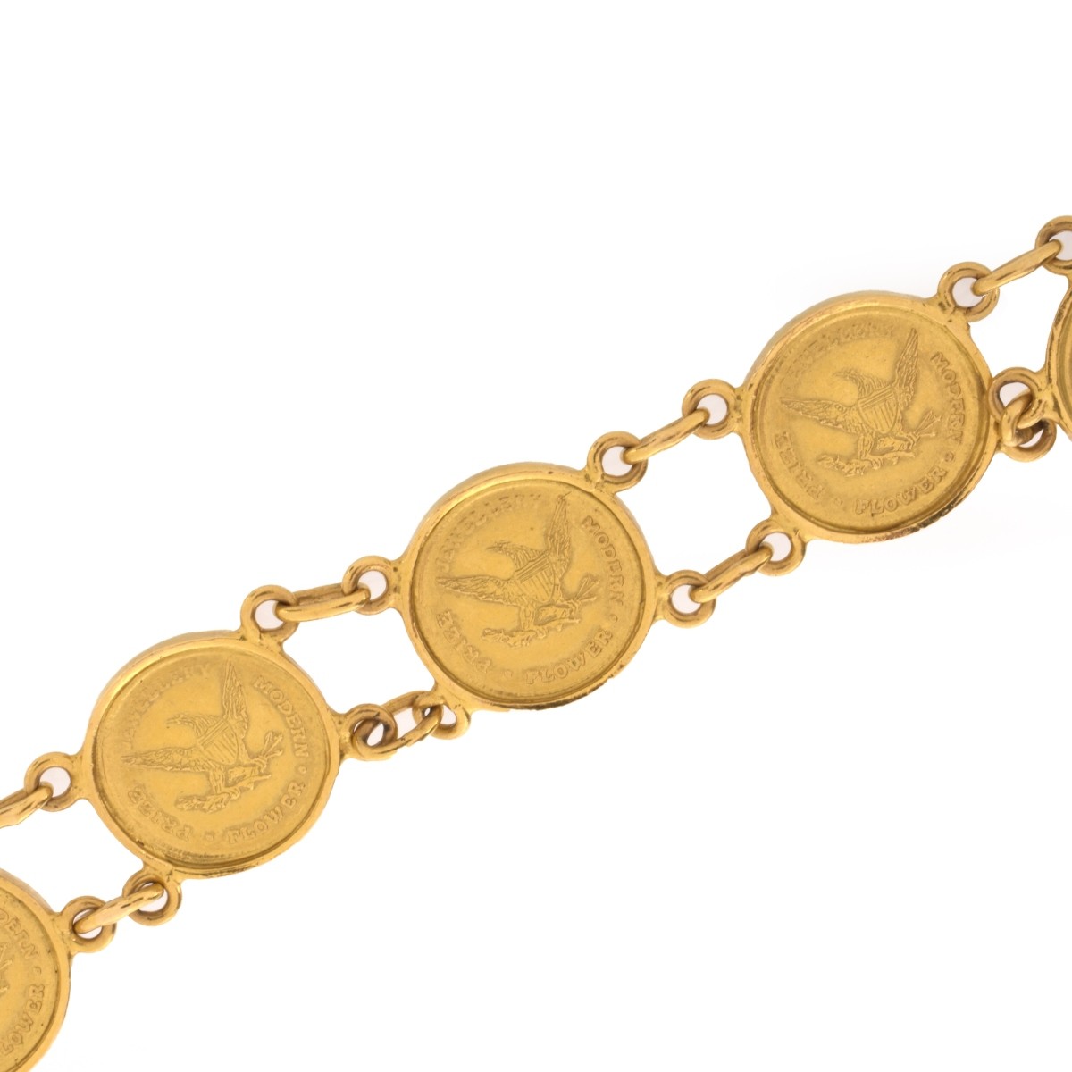 22K Gold Token Bracelet