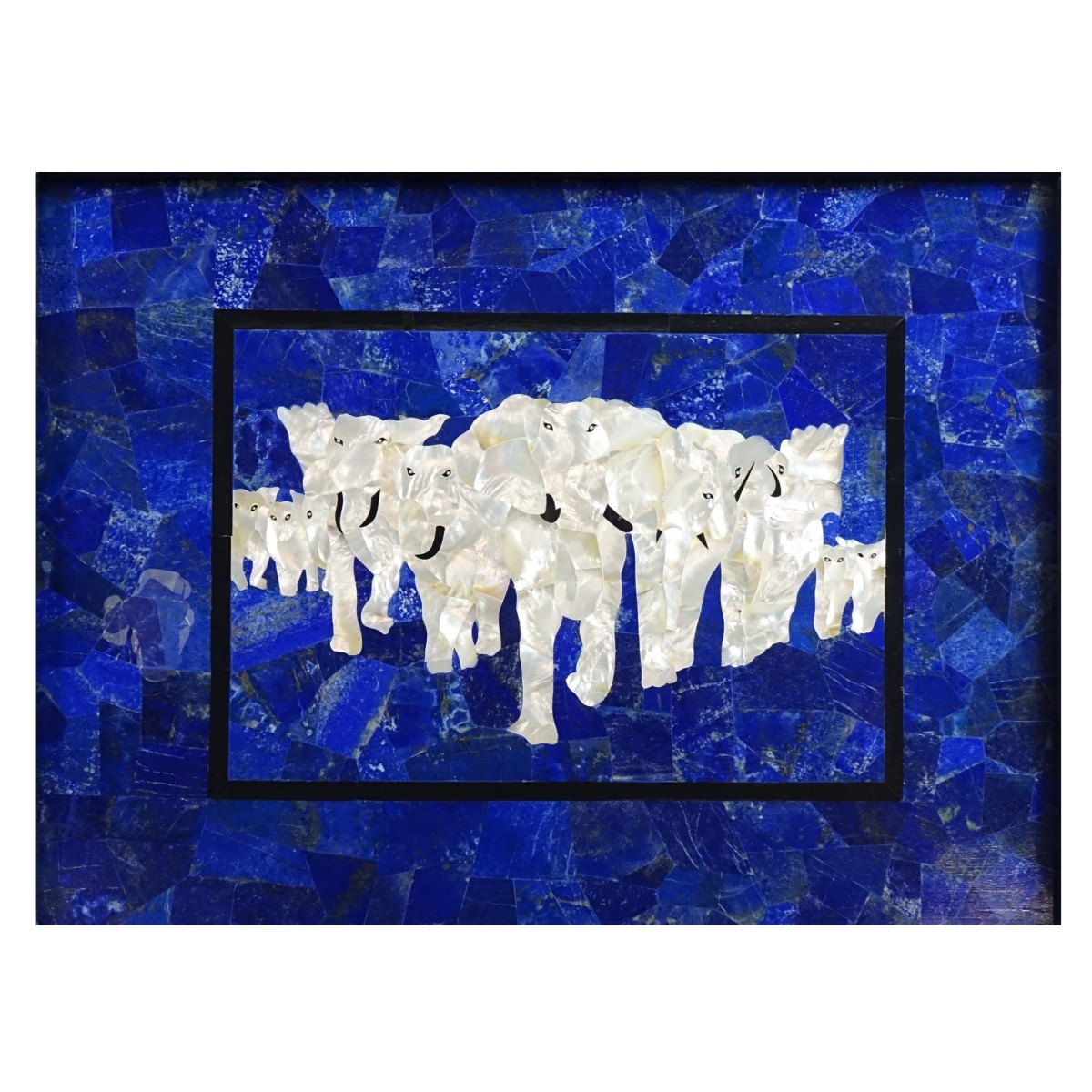 Lapis & MOP Wall Hanging Plaque
