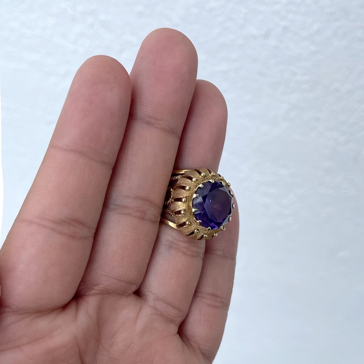 Amethyst and 18K Ring