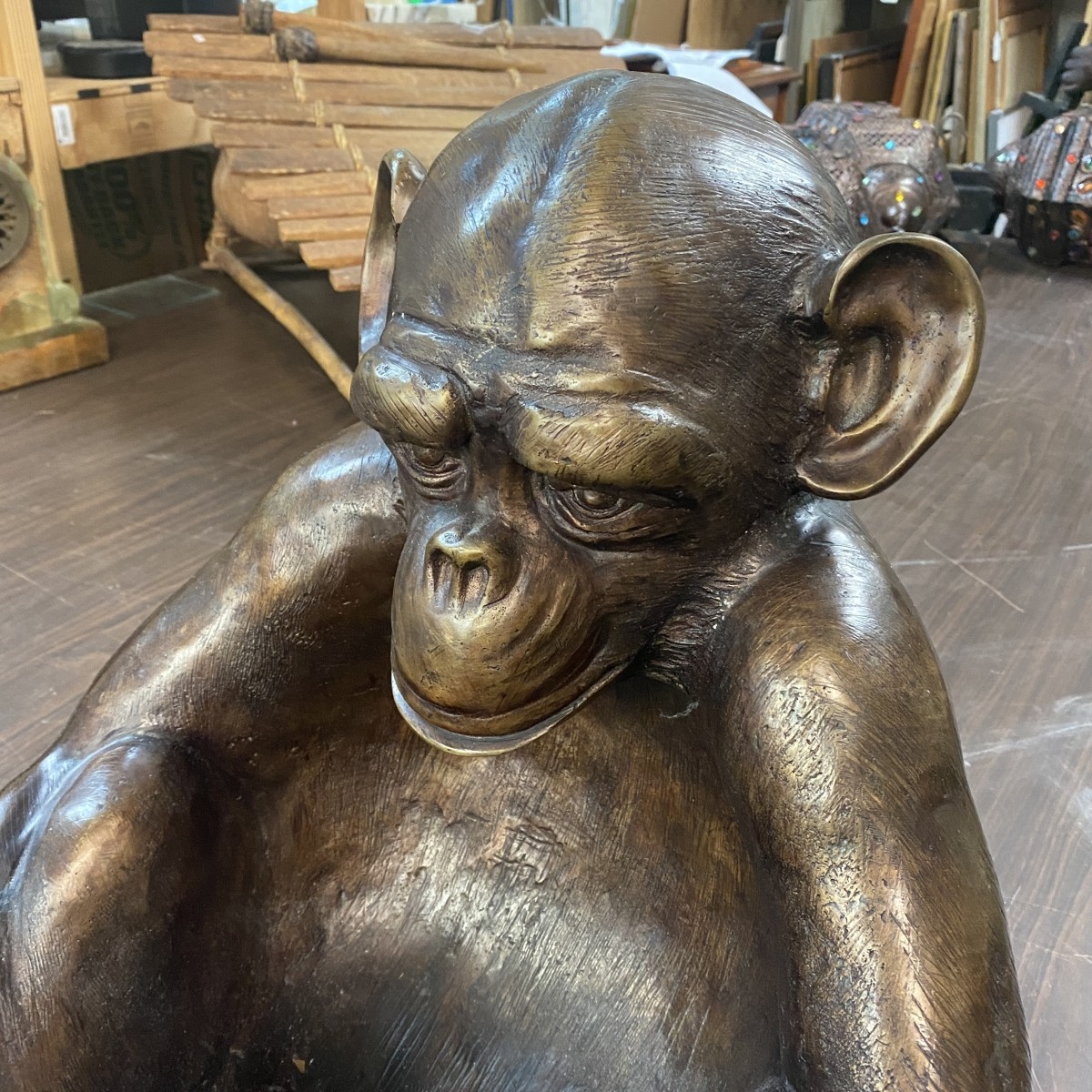 Bronze Sculpture of a Monkey